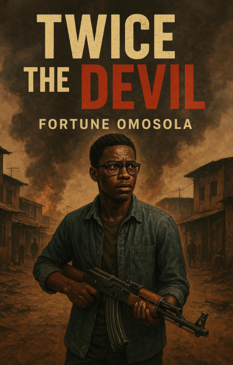In Twice the Devil, Kola’s dream of escaping poverty through the bright promise of technology shatters on a dusty Nigerian roadside, where a botched kidnapping leaves bodies, secrets, and an AK-47 in his hands. Now hunted by police, ruthless kidnappers, an In Twice the Devil, Kola’s dream of escaping poverty through the bright promise of technology shatters on a dusty Nigerian roadside, where a botched kidnapping leaves bodies, secrets, and an AK-47 in his hands. Now hunted by police, ruthless kidnappers, an